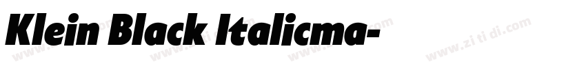 Klein Black Italicma字体转换